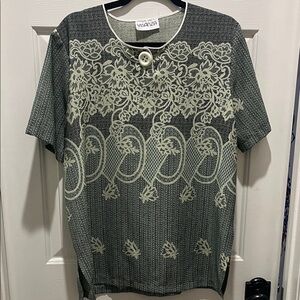 Green Vintage Floral Women's Top